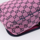 GUCCI GG Canvas Childrens Shoulder Bag Pink Silver Auth mr2971A-17