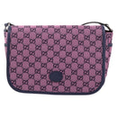 GUCCI GG Canvas Childrens Shoulder Bag Pink Silver Auth mr2971A-13