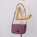 GUCCI GG Canvas Childrens Shoulder Bag Pink Silver Auth mr2971A-22