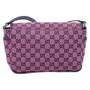 GUCCI GG Canvas Childrens Shoulder Bag Pink Silver Auth mr2971A-2