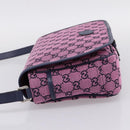 GUCCI GG Canvas Childrens Shoulder Bag Pink Silver Auth mr2971A-3
