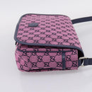 GUCCI GG Canvas Childrens Shoulder Bag Pink Silver Auth mr2971A-4