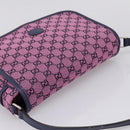 GUCCI GG Canvas Childrens Shoulder Bag Pink Silver Auth mr2971A-6