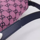 GUCCI GG Canvas Childrens Shoulder Bag Pink Silver Auth mr2971A-8