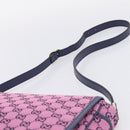 GUCCI GG Canvas Childrens Shoulder Bag Pink Silver Auth mr2971A-14