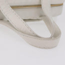 CHANEL Wild Stitch Hand Bag Leather White Gold Tone CC Auth mr2972-9