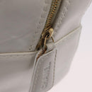 CHANEL Wild Stitch Hand Bag Leather White Gold Tone CC Auth mr2972-22
