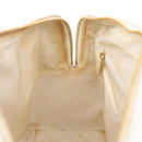 CHANEL Wild Stitch Hand Bag Leather White Gold Tone CC Auth mr2972-26