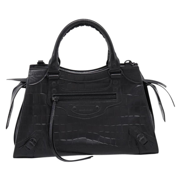 Balenciaga Neo Classic City Small Hand Bag 2way Black 638521 Auth mr2975V