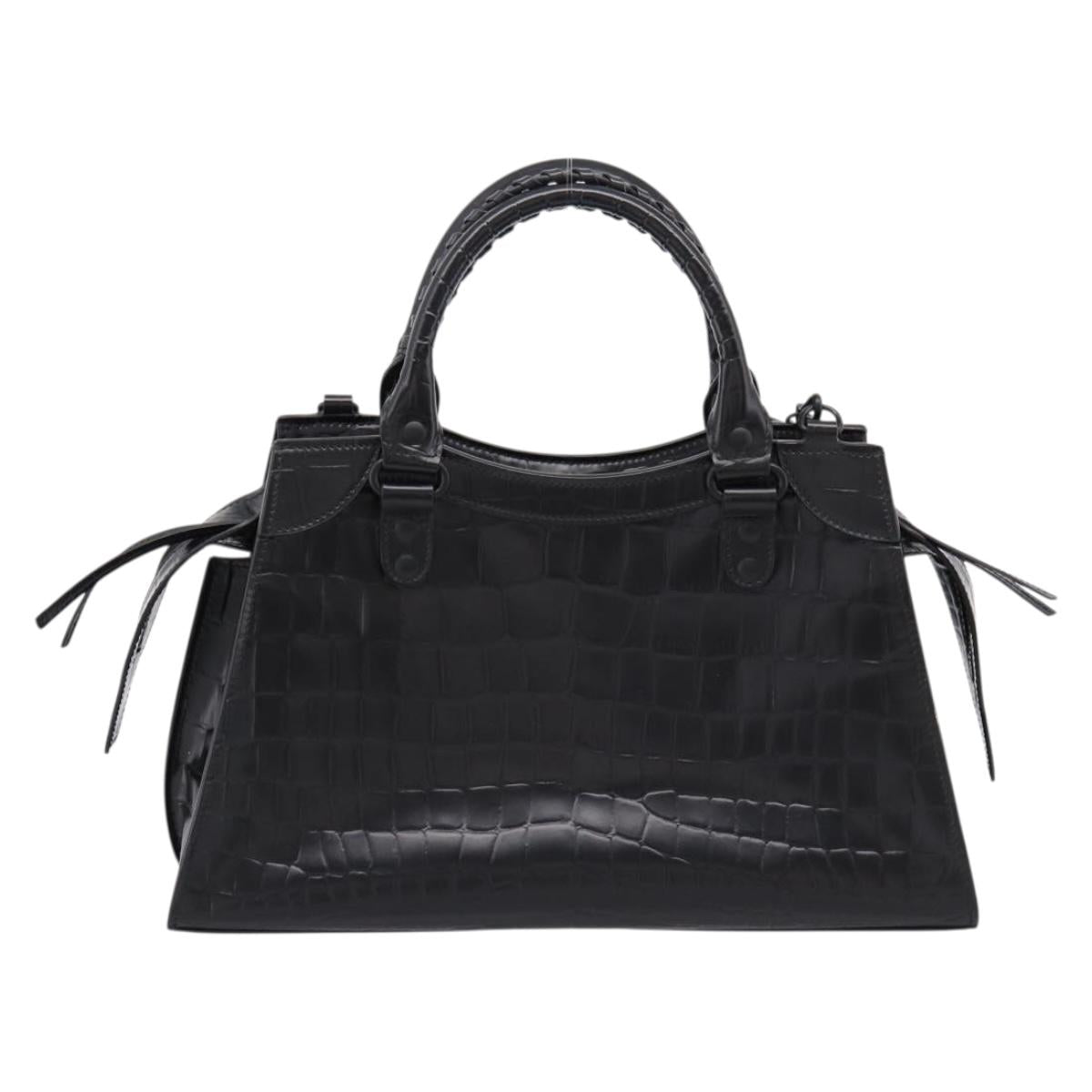 Balenciaga Neo Classic City Small Hand Bag 2way Black 638521 Auth