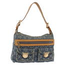 LOUIS VUITTON Monogram Denim Buggy PM Shoulder Bag Blue M95049 LV Auth mr2976V-1