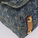 LOUIS VUITTON Monogram Denim Buggy PM Shoulder Bag Blue M95049 LV Auth mr2976V-15
