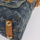 LOUIS VUITTON Monogram Denim Buggy PM Shoulder Bag Blue M95049 LV Auth mr2976V-16