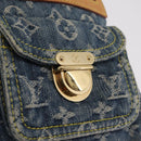 LOUIS VUITTON Monogram Denim Buggy PM Shoulder Bag Blue M95049 LV Auth mr2976V-20