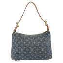 LOUIS VUITTON Monogram Denim Buggy PM Shoulder Bag Blue M95049 LV Auth mr2976V-2
