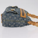 LOUIS VUITTON Monogram Denim Buggy PM Shoulder Bag Blue M95049 LV Auth mr2976V-3