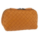 BOTTEGA VENETA INTRECCIATO Pouch Leather Orange Auth mr2980A-1