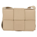 BOTTEGA VENETA MAXI INTRECCIATO Candy Cassette Bag Leather Beige Auth mr2981A-13
