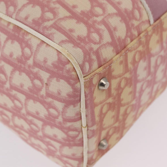 Christian Dior Trotter Hand Bag PVC Pink Silver Auth mr2982