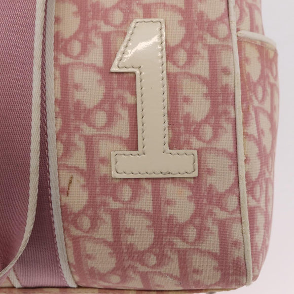 Christian Dior Trotter Hand Bag PVC Pink Silver Auth mr2982