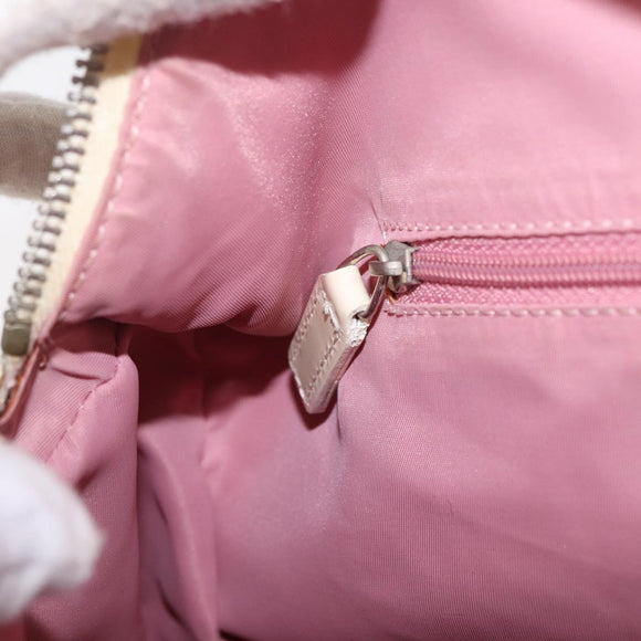 Christian Dior Trotter Hand Bag PVC Pink Silver Auth mr2982