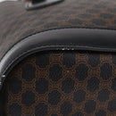 CELINE Macadam Canvas Tote Bag PVC Black Gold Tone Auth mr2983A-6