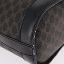 CELINE Macadam Canvas Tote Bag PVC Black Gold Tone Auth mr2983A-9