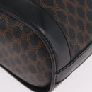 CELINE Macadam Canvas Tote Bag PVC Black Gold Tone Auth mr2983A-16