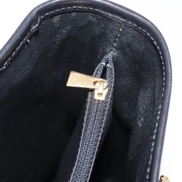 CELINE Macadam Canvas Tote Bag PVC Black Gold Tone Auth mr2983A