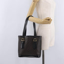 CELINE Macadam Canvas Tote Bag PVC Black Gold Tone Auth mr2983A-28