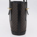 CELINE Macadam Canvas Tote Bag PVC Black Gold Tone Auth mr2983A-3