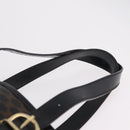 CELINE Macadam Canvas Tote Bag PVC Black Gold Tone Auth mr2983A-15