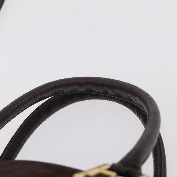 FENDI Zucca Canvas Hand Bag 2way Brown Gold Tone Auth mr2984A