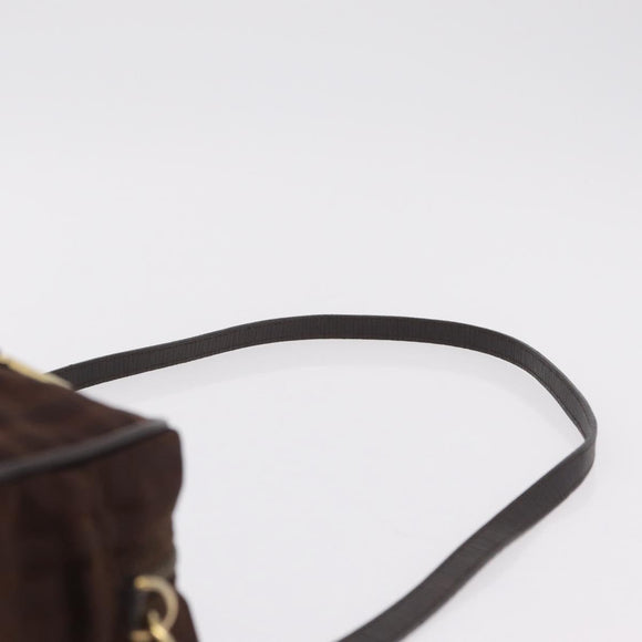 FENDI Zucca Canvas Hand Bag 2way Brown Gold Tone Auth mr2984A