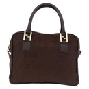 FENDI Zucca Canvas Hand Bag 2way Brown Gold Tone Auth mr2984A-13