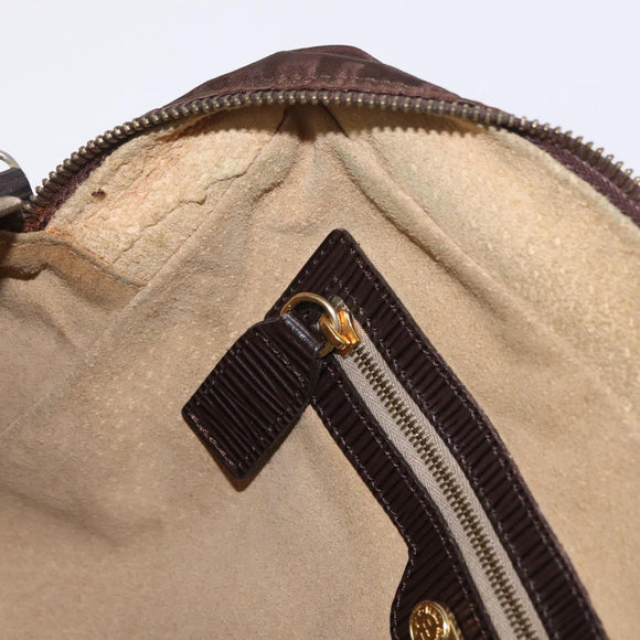 FENDI Zucca Canvas Hand Bag 2way Brown Gold Tone Auth mr2984A