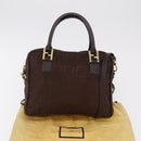 FENDI Zucca Canvas Hand Bag 2way Brown Gold Tone Auth mr2984A-12