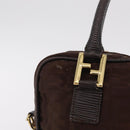 FENDI Zucca Canvas Hand Bag 2way Brown Gold Tone Auth mr2984A-3