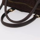 FENDI Zucca Canvas Hand Bag 2way Brown Gold Tone Auth mr2984A-9