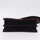 Christian Dior Oblique Diorama Hand Bag Velor 2way Red Silver Auth mr2986V-12