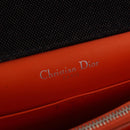 Christian Dior Oblique Diorama Hand Bag Velor 2way Red Silver Auth mr2986V-21