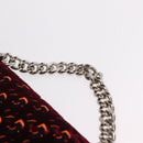 Christian Dior Oblique Diorama Hand Bag Velor 2way Red Silver Auth mr2986V-8