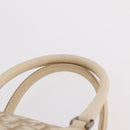 Christian Dior Trotter Floral Hand Bag PVC Beige Silver Auth mr2988V-10
