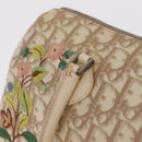 Christian Dior Trotter Floral Hand Bag PVC Beige Silver Auth mr2988V-12