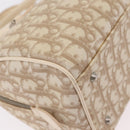 Christian Dior Trotter Floral Hand Bag PVC Beige Silver Auth mr2988V-16