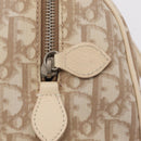 Christian Dior Trotter Floral Hand Bag PVC Beige Silver Auth mr2988V-18
