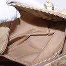 Christian Dior Trotter Floral Hand Bag PVC Beige Silver Auth mr2988V-24