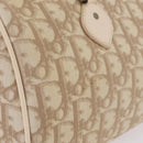 Christian Dior Trotter Floral Hand Bag PVC Beige Silver Auth mr2988V-4