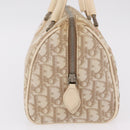 Christian Dior Trotter Floral Hand Bag PVC Beige Silver Auth mr2988V-7