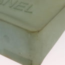 CHANEL Tote Bag Rubber Khaki Silver CC Auth mr2989-14
